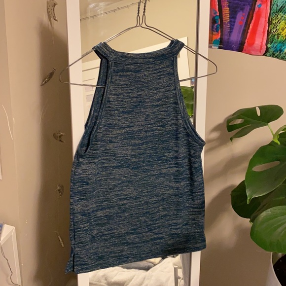 High neck tank top (Blue) - Picture 2 of 2